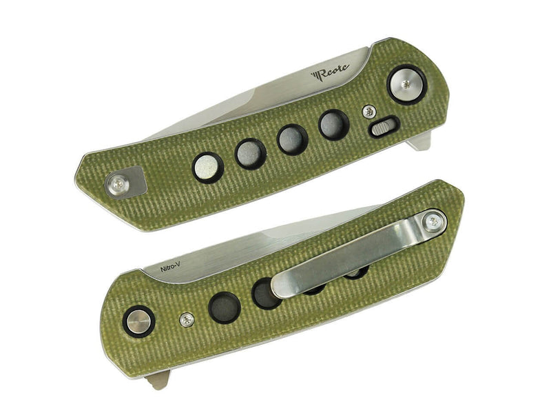 Reate PL-XF Micarta G10 Green Stonewashed