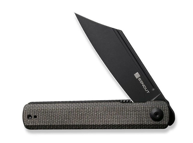 SENCUT Bronte Micarta Dark Green Black Blade