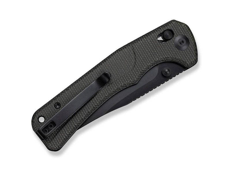 SENCUT Slybolt Dark Green Micarta Black Blade