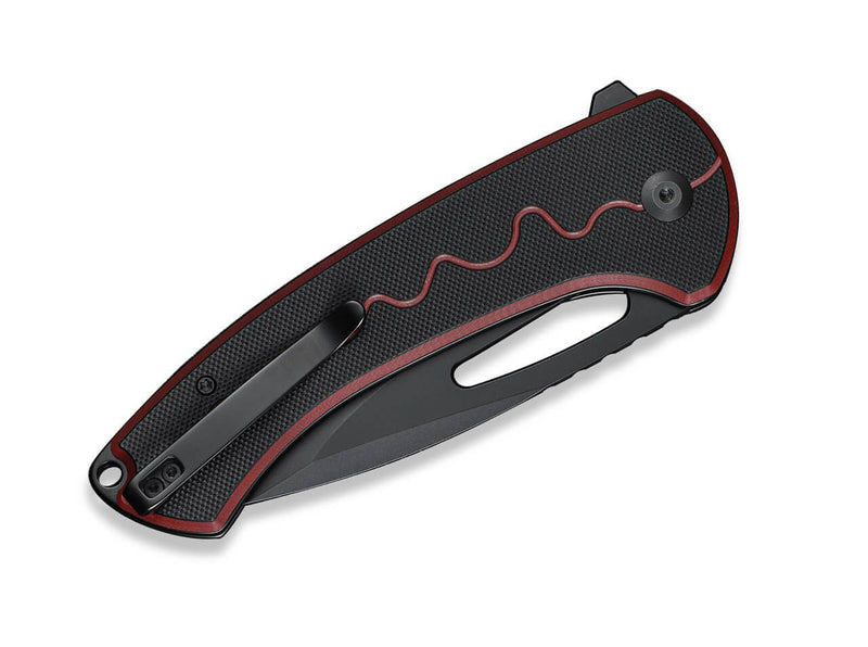 SENCUT Squiggy Burgundy & Black G10