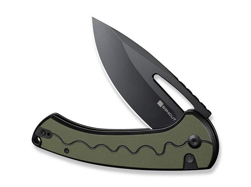 SENCUT Squiggy Green & Black G10
