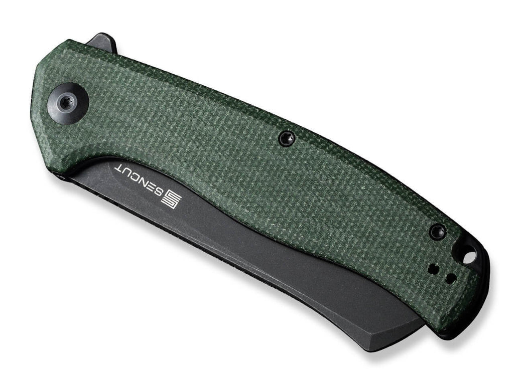 Traxler Micarta Green Black Blade
