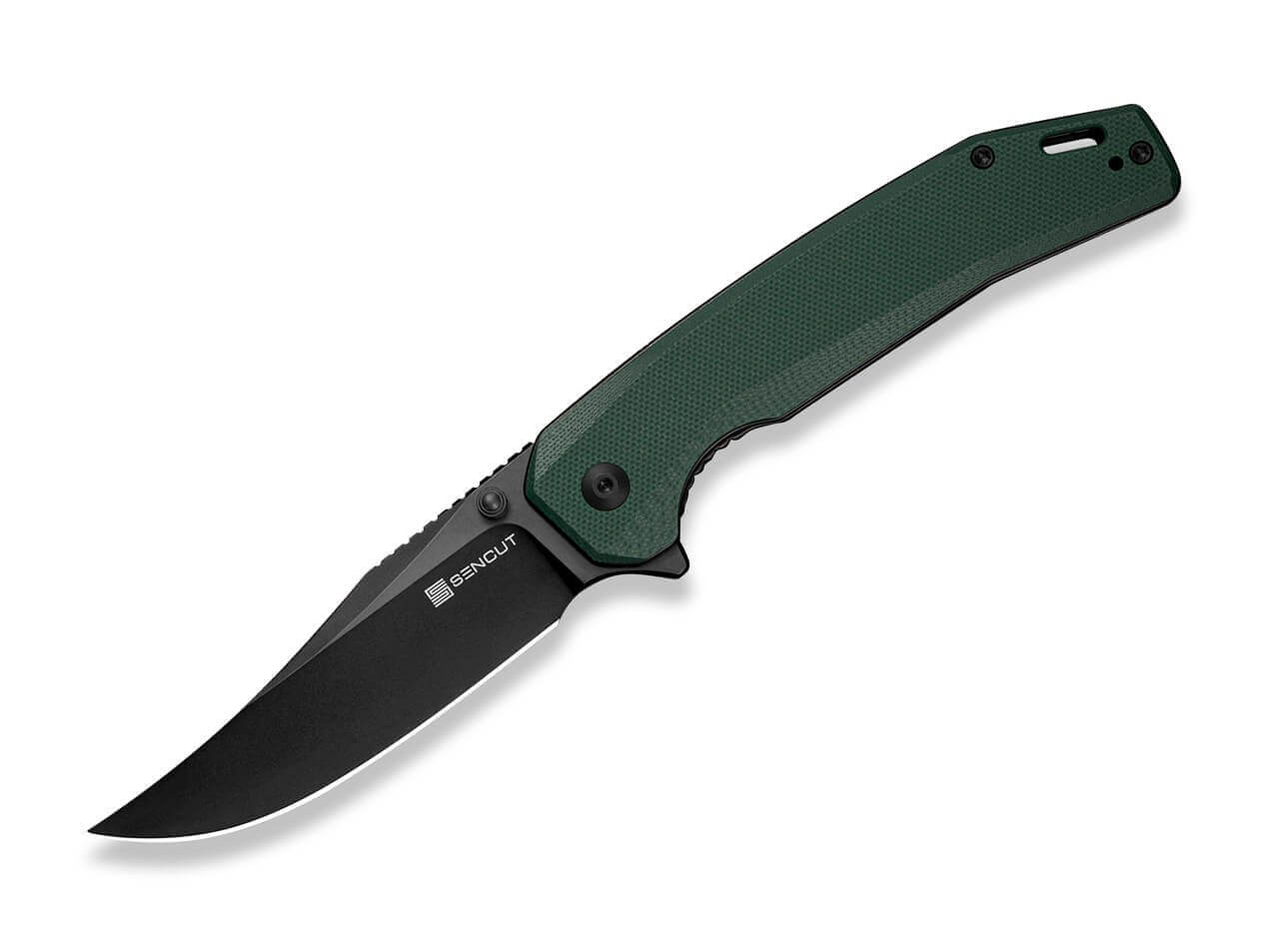 Vornix Green G10 Black Blade