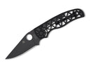 Spyderco Edgerati Black Aluminum Black Blade PlainEdge