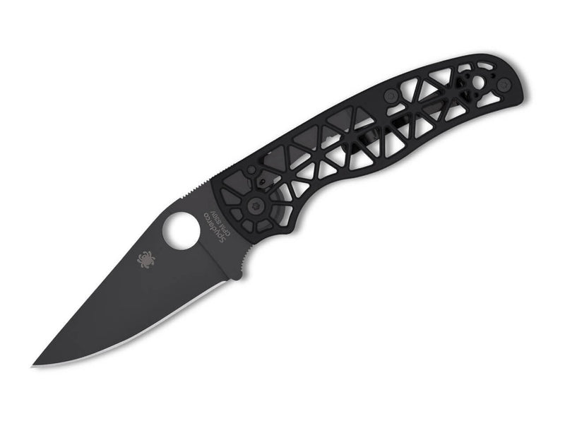 Spyderco Edgerati Black Aluminum Black Blade PlainEdge