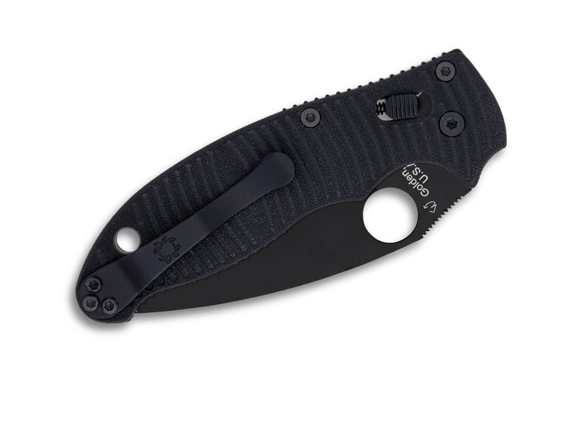 Spyderco Manix 2 Salt Black G10 Magnacut Black Blade PlainEdge