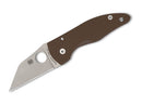 Spyderco MicroJimbo Brown G10 CPM 15V PlainEdge Sprint Run