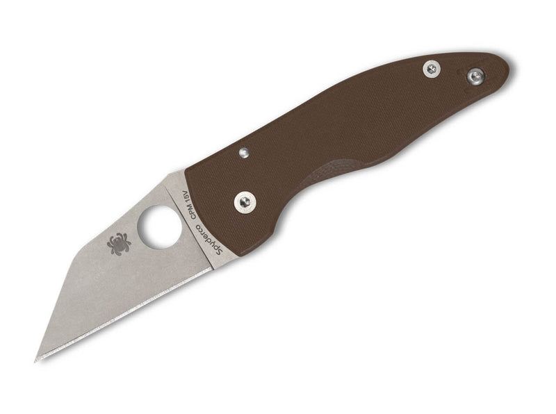 Spyderco MicroJimbo Brown G10 CPM 15V PlainEdge Sprint Run