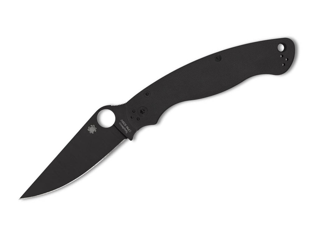 Military 2 G10 Black Blade PlainEdge