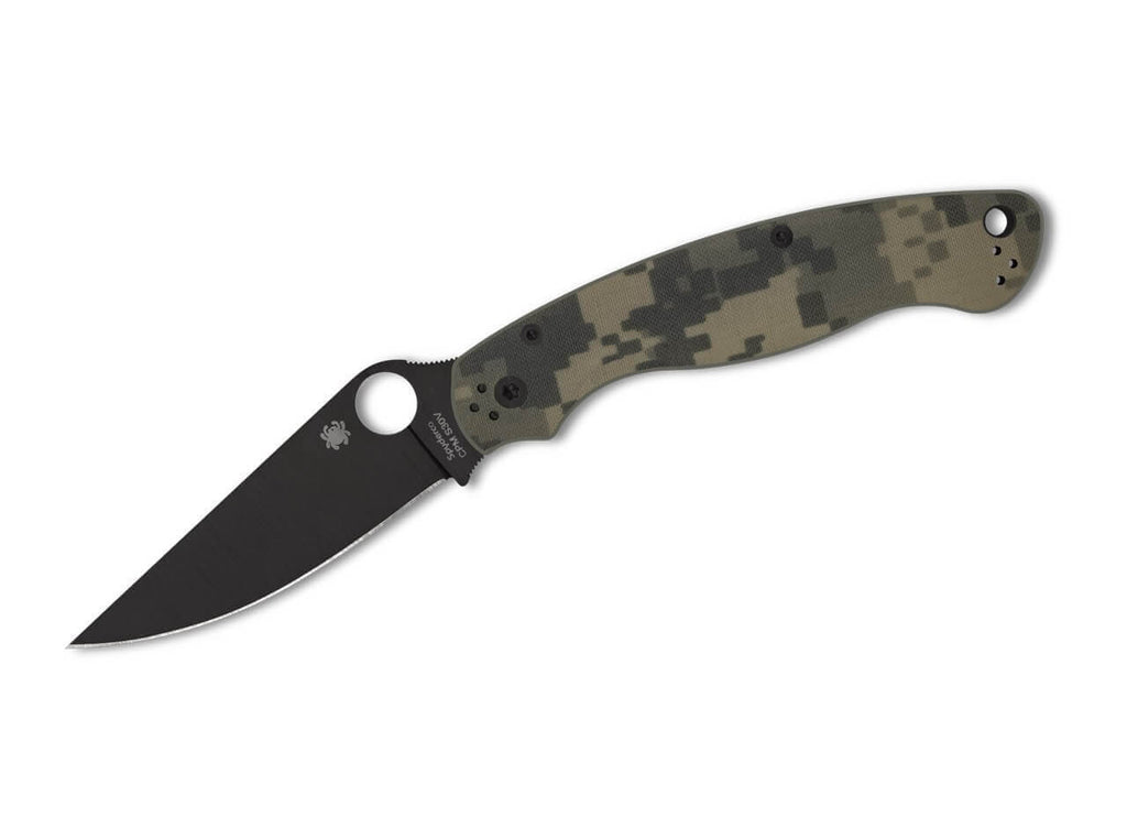 Military 2 G10 Digital Camo Black Blade PlainEdge