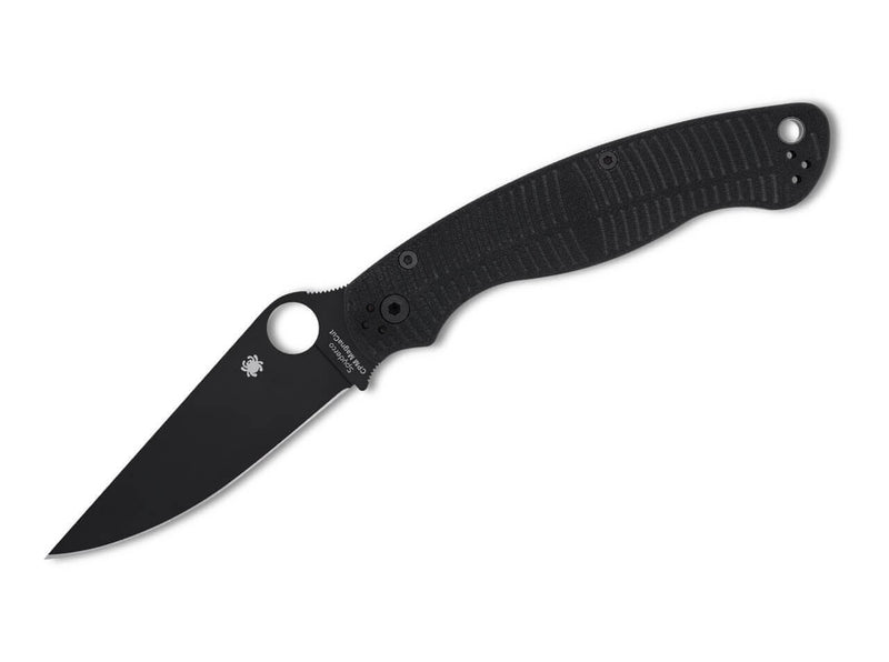 Spyderco Military 2 Salt Black G10 Magnacut Black Blade PlainEdge