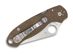 Para 3 Brown Canvas Micarta CPM Cru-Wear PlainEdge
