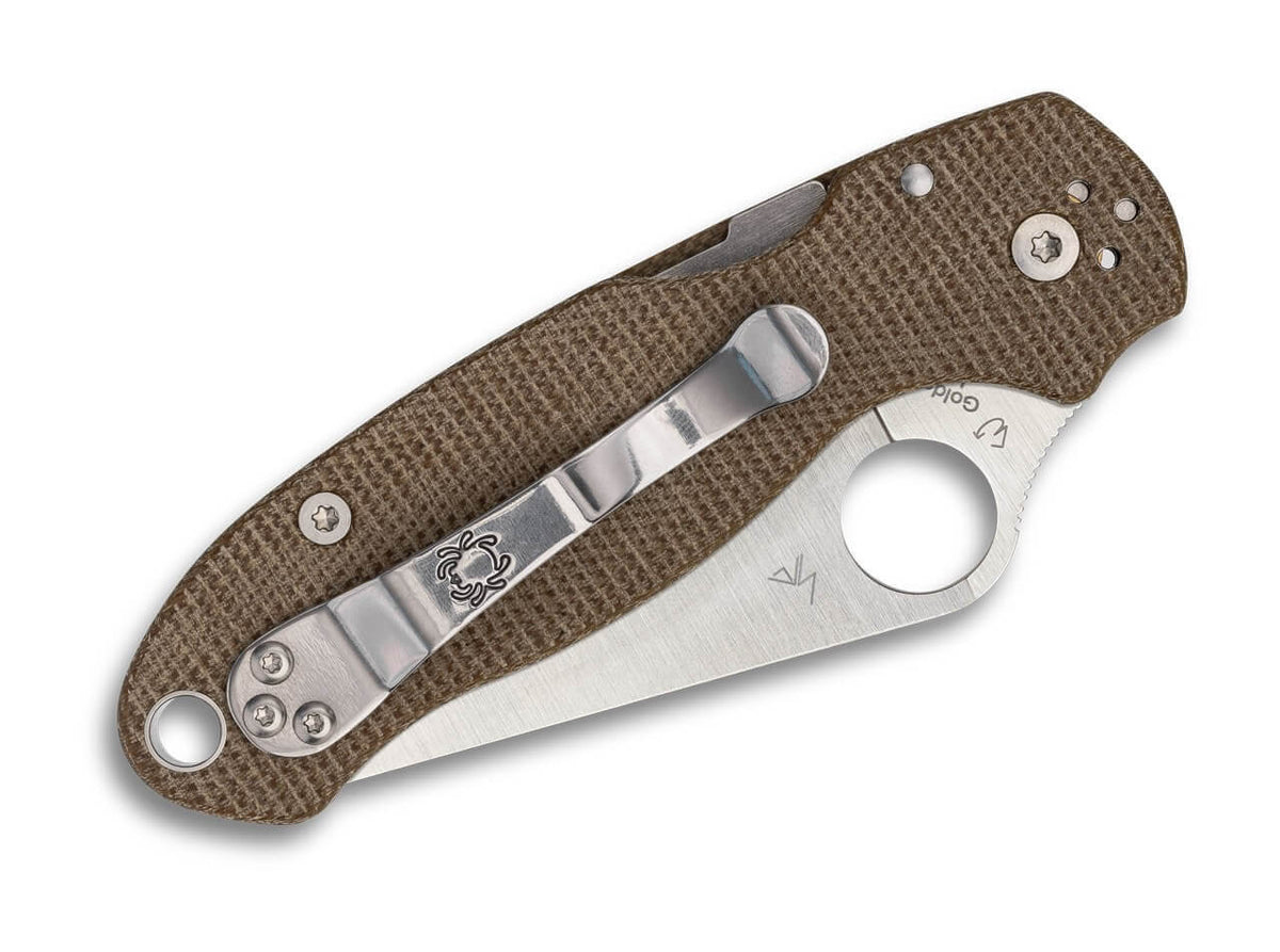 Para 3 Brown Canvas Micarta CPM Cru-Wear PlainEdge