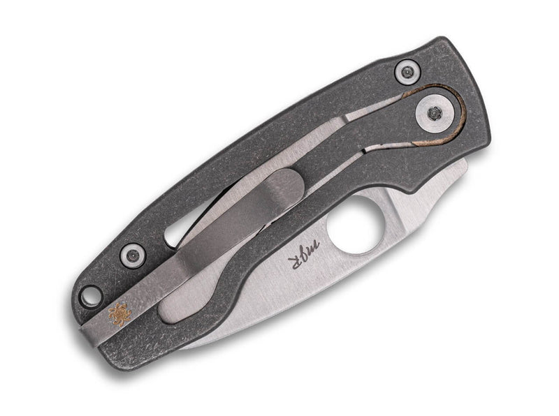 Spyderco Pits 2 M398 Slipit Ti PlainEdge