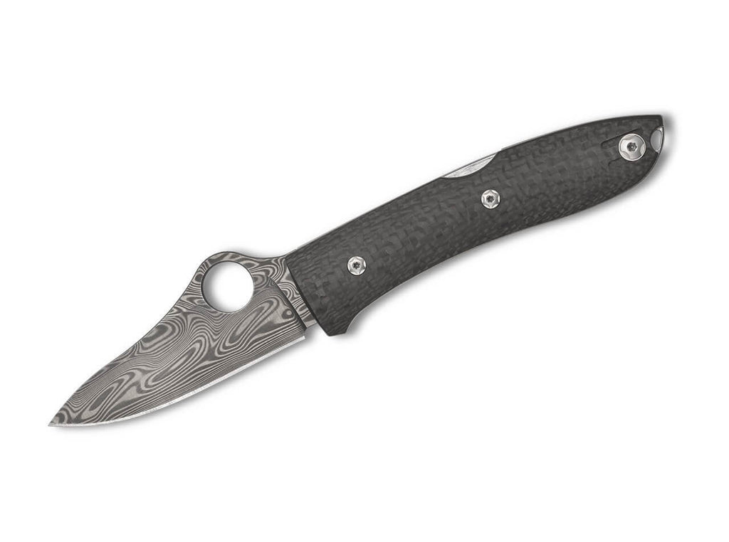 SpyOpera Carbon Fiber Damasteel Sprint Run PlainEdge