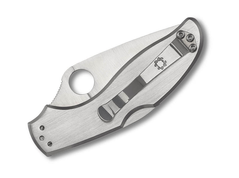 Spyderco UpTern Silver PlainEdge