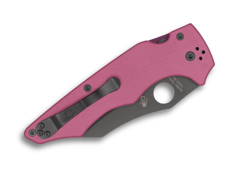 Spyderco YoJumbo Pink G10 Black Blade Sprint Run