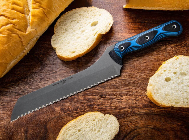 TOPS Knives Dicer 7 Bread Knife Blue