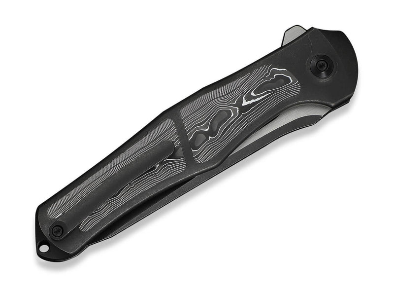 WE Knife 702XI M390 Black Ti Aluminum Foiled CF