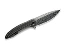 WE Knife Acuminal Damascus Titanium Black