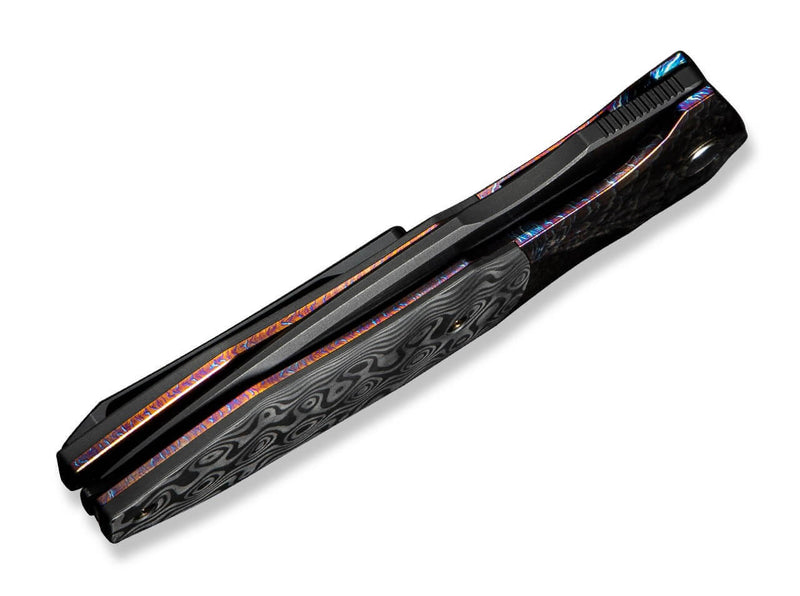 WE Knife Archeozoic Flamed Titanium Rose CF