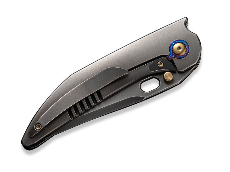 WE Knife Attor CPM-20CV Titanium Polished Gray