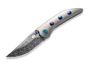 WE Knife Attor Damascus Titanium
