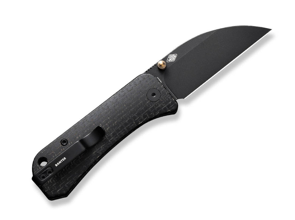 Banter Wharncliffe Burlap Micarta All Black