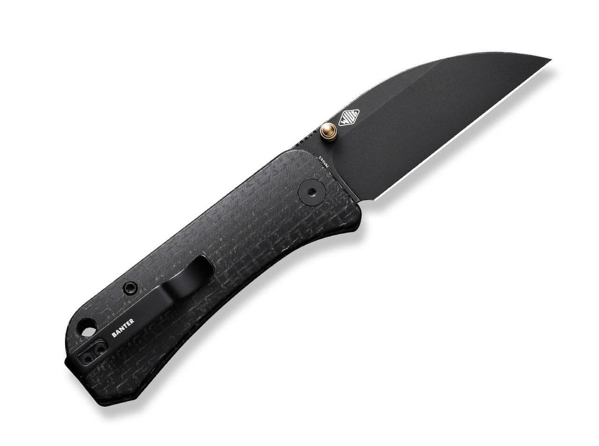 Banter Wharncliffe Burlap Micarta All Black