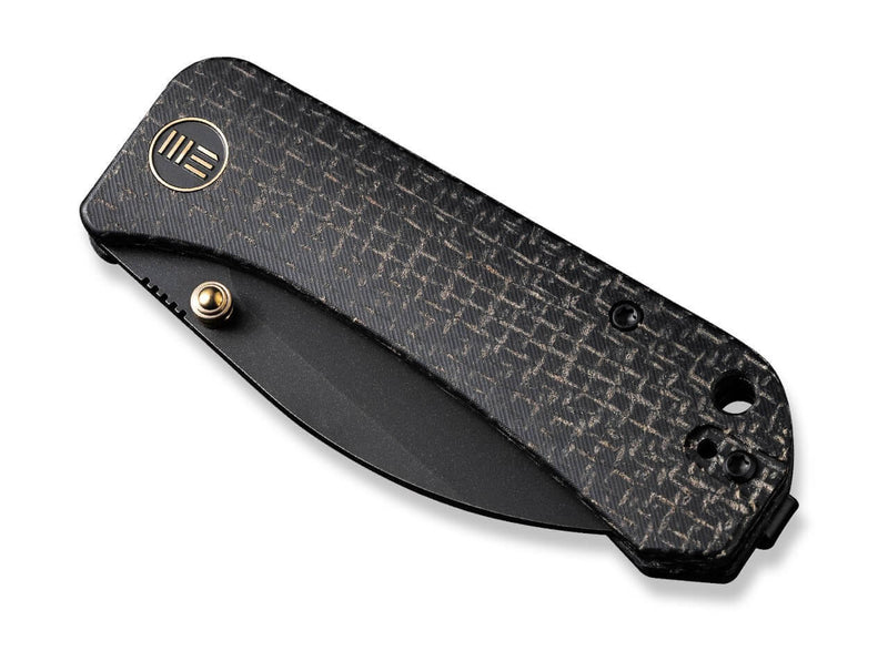 WE Knife Banter Wharncliffe Burlap Micarta All Black