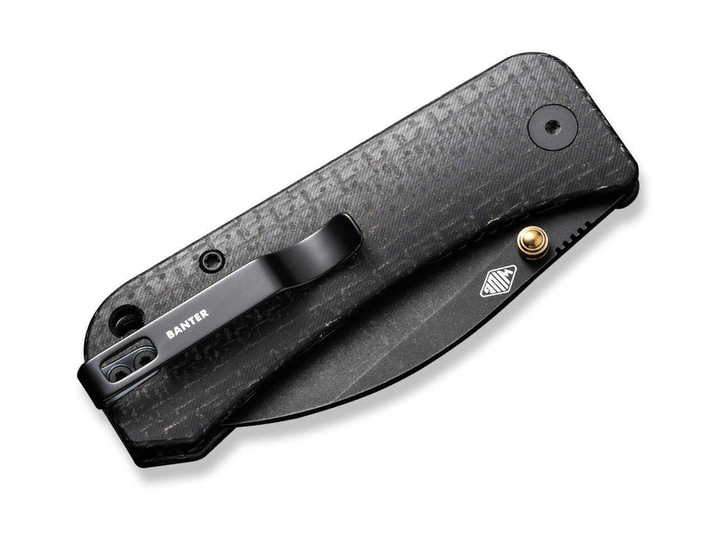 Banter Wharncliffe Burlap Micarta All Black