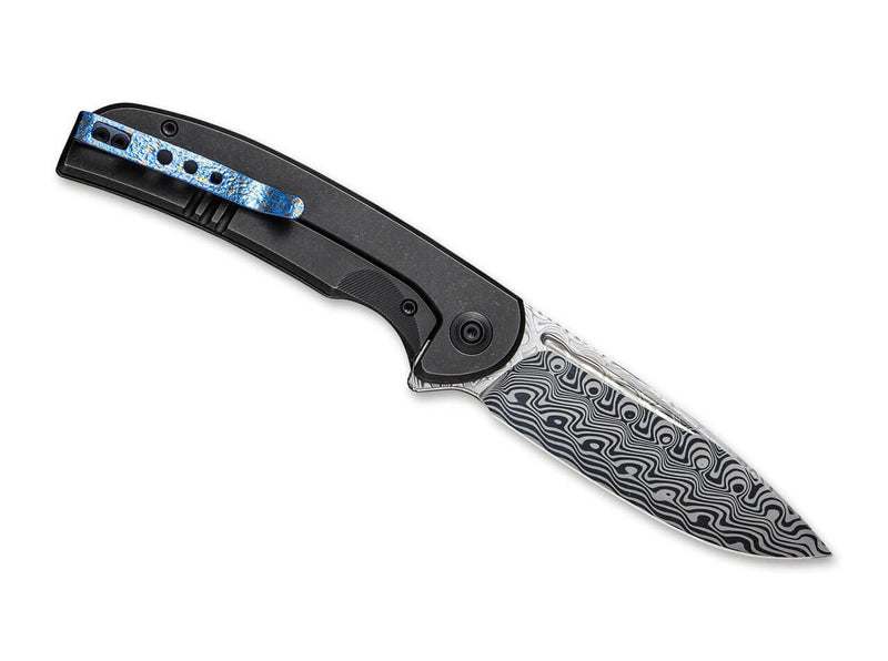 WE Knife Beacon Damascus Titanium Black