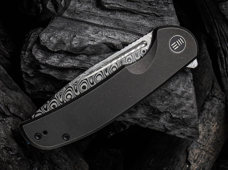 WE Knife Beacon Damascus Titanium Black