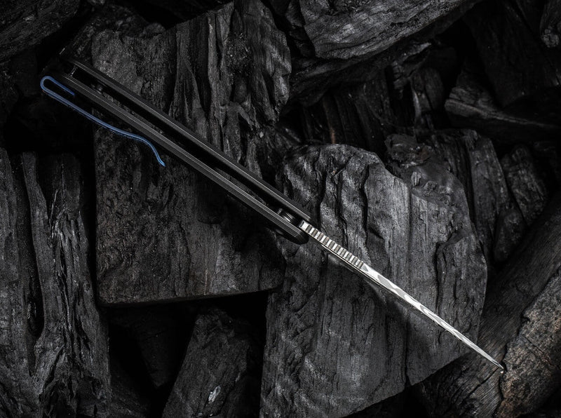 WE Knife Beacon Damascus Titanium Black