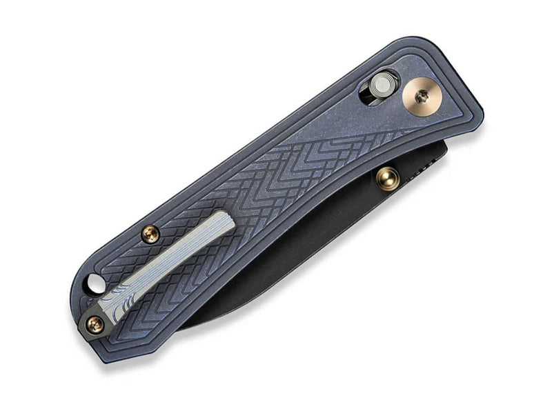 WE Knife Bougie Banter S45VN Titanium Blue Black Stonewashed