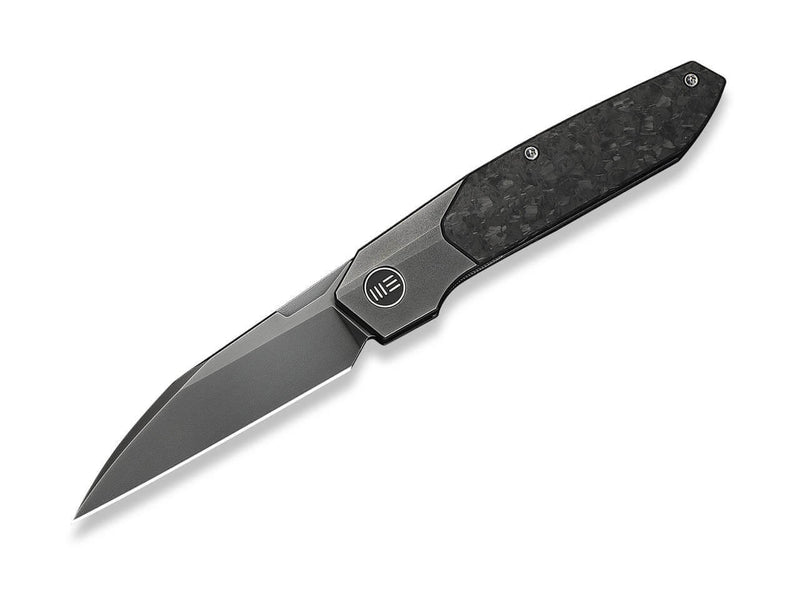 WE Knife Brr15 M390 Gray Ti Shredded CF Polished Gray