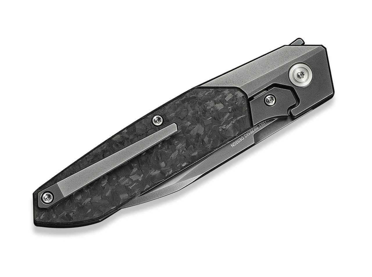 Brr15 M390 Gray Ti Shredded CF Polished Gray