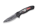 Button Lock Kitefin Ltd Titanium CF Nebula Damascus