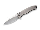 WE Knife Button Lock Kitefin Titanium Satin Grey