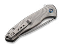 WE Knife Button Lock Kitefin Titanium Satin Grey