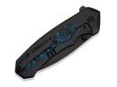 WE Knife Corwyn M390 Black Ti Blue CF Black Stonewash