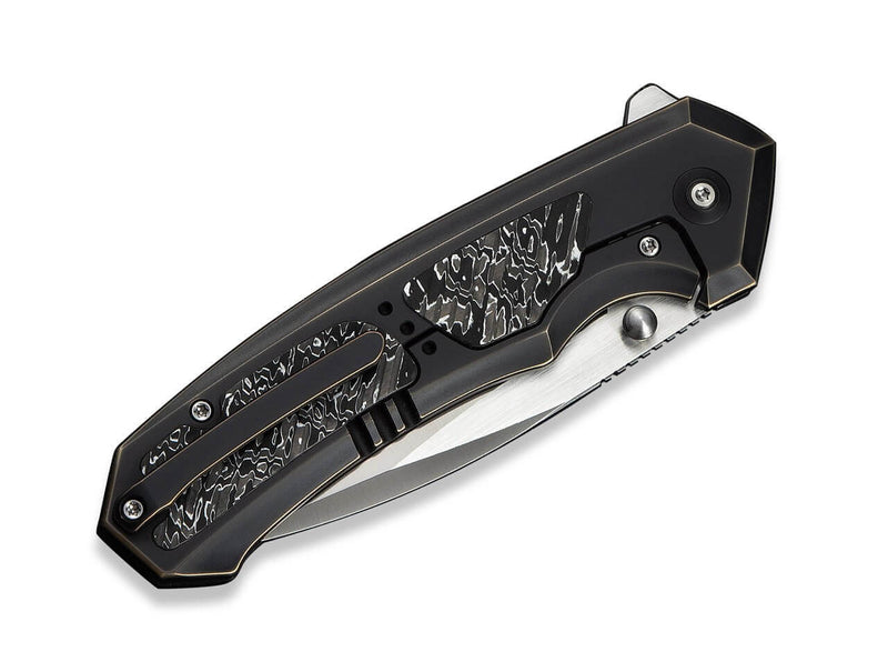 WE Knife Corwyn M390 Bronze & Black Ti Aluminum Foil CF