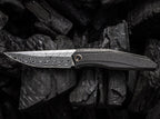 Cybernetic Titanium Black Etching Pattern Damascus