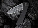 WE Knife Elementum Damascus Titanium Black