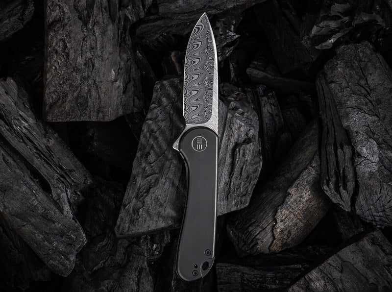 WE Knife Elementum Damascus Titanium Black