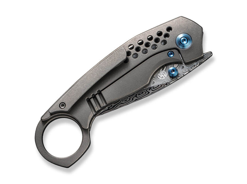 WE Knife Envisage Titanium Grey Damascus