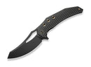 WE Knife Epaulette M390 Diamond Patterned Black Ti