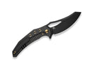 WE Knife Epaulette M390 Diamond Patterned Black Ti