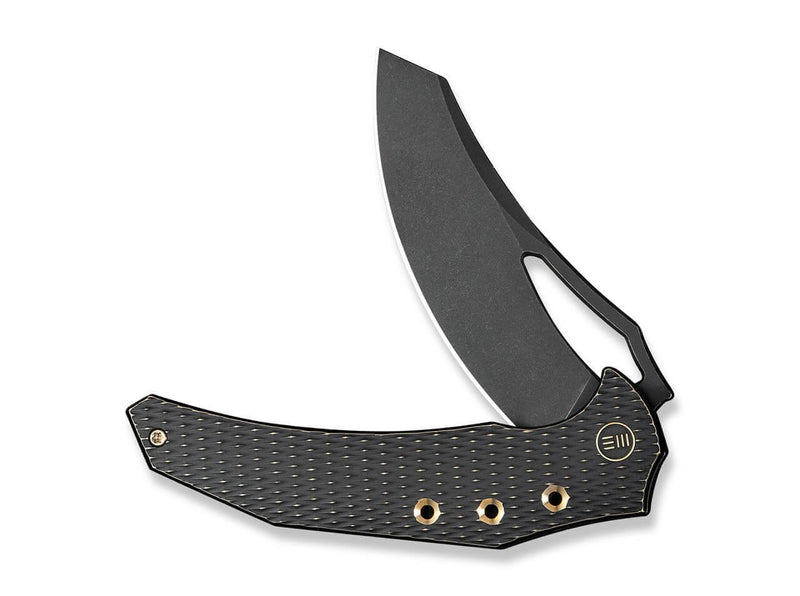 WE Knife Epaulette M390 Diamond Patterned Black Ti