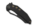 WE Knife Epaulette M390 Diamond Patterned Black Ti